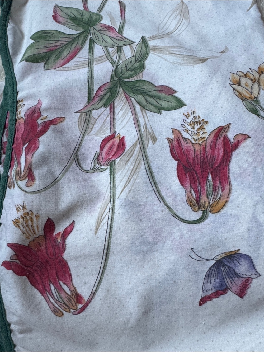 Floral Cotton Pillowcase Pair in White with Pink & Yellow Blooms - Picture 4 of 9